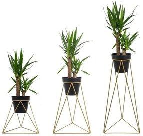 Suport de ghiveci TRIANGL 40x45 cm auriu