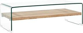 vidaXL Măsuță de cafea, transparent, 98x45x31 cm, sticlă securizată