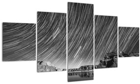 Tablou albnegru cu cerul și stele (125x70 cm), în 40 de alte dimensiuni noi