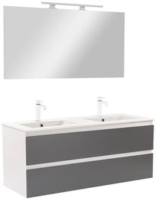Mobilier complet de baie Vario Forte 120 alb-antracit