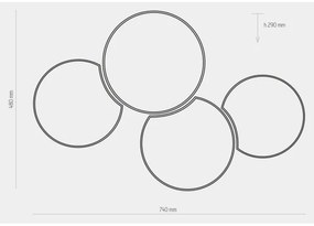 Plafonieră pentru copii MONA KIDS 4xE27/15W/230V