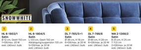 Lustra aplicata design modern SNOWWHITE 6L crom satin