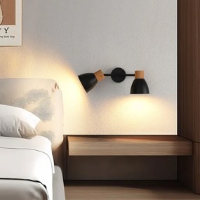 Brilagi - Spot ODENSE 2xE14/10W/230V lemn de cauciuc/negru