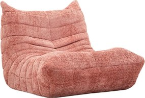 Fotoliu bean bag roz cu tapițerie din țesătură bouclé Mask – Mauro Ferretti