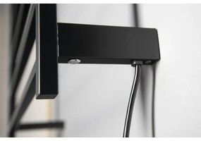 Sapho - Uscător electric pentru prosoape ELZOR 60W/230V 47x50 cm negru mat