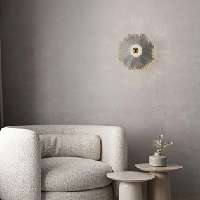 Aplica de perete cu design texturat ELVIO gri 30cm