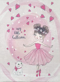 BAMBINO 2161covor lavabil Balerina, pisicuta pentru copii anti-alunecare - roz - SECUNDAR-COTATI PRODUSUL