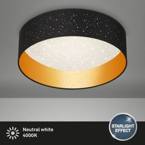 Plafonieră Briloner 3882-015 MAILA STARRY LED/18W/230V negru/auriu
