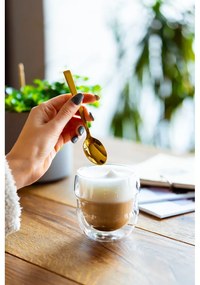Set de 2 pahare cu pereți dubli Vialli Design Sferico, 70 ml