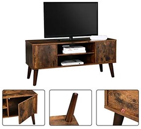 COTVI1 - Comoda TV 110 cm, living, dormitor, stil industrial - Maro