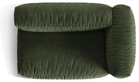 Modul pentru canapea modulară verde cu tapițerie din catifea (cu colț pe partea dreaptă) Martina – Micadoni