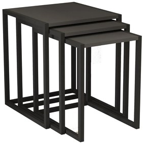 Set 3buc. măsuțe cafea Kibusa (negru + antracit) . 1094327