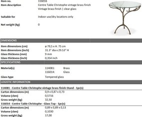 Masa design modern LUX Christophe, alama vintage 116016 HZ