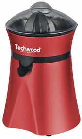 Storcator electric pentru citrice Techwood TPF-35, 20W, 1 L, Push start, 2 conuri, Capac transparent, Rosu