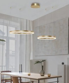 Lustra cu 2 inele LED si telecomanda HALO PENDANT GO 80+60 CCT
