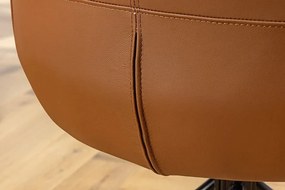 Set de 2 scaune pivotante SIGNATURE piele naturala coniac