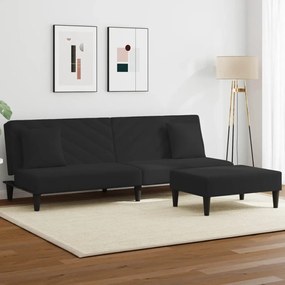vidaXL Set canapea cu perne, 2 piese, roz, catifea