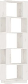 vidaXL Bibliotecă/Separator cameră, alb, 51x25x163,5 cm lemn masiv pin