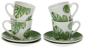 Set 4 cani de cafea din portelan 5,8X5,8X6