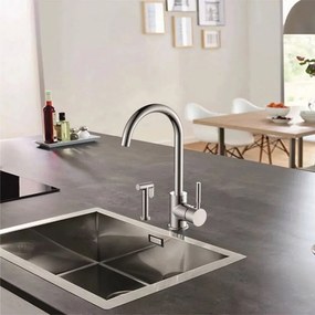 Baterie bucatarie cu dus extractibil Inter Ceramic monocomanda finisaj crom lucios