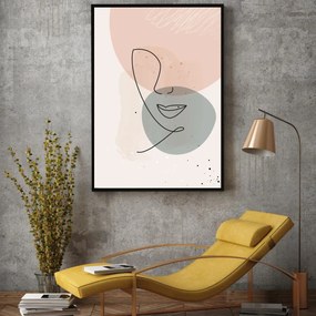 Poster - Abstracție cu fața de femeie (A4)