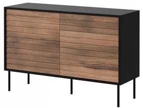 Comodă Hermano 1D3S (Negru + Nuc warnia) . 1103635