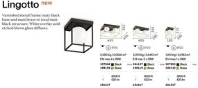 Plafoniera design modern Lingotto PL2 negru