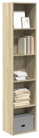 vidaXL Bibliotecă, stejar sonoma, 40x30x189 cm, lemn prelucrat