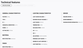 Spot LED incastrabil MINI-OPTIC Black downlight LED 12/18W 2700K 56 grade 1565/2100 lm