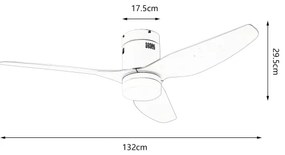 ZEVENTI - Ventilator de tavan LED PADUA LED/18W/230V Wi-Fi Tuya negru + telecomandă
