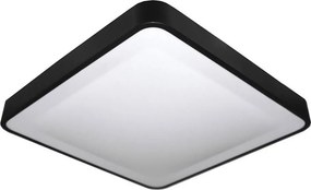Plafonieră LED cu senzor WILTON LED/24W/230V 4000K 33x33 cm neagră