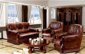 Set canapea si fotolii piele naturala PARMA 311 (canapea extensibila 3