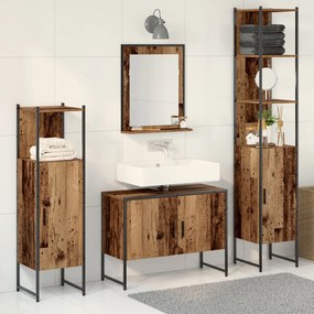 vidaXL Set Mobilier Baie de 4 Piese Lemn Vechi Lemn Prelucrat