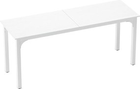 HOMCOM Birou, birou de calculator 180 cm cu blat mare pentru 2 persoane, pentru muncă la domiciliu sau studiu, alb | Aosom Romania