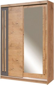 Dulap EFFECT, stejar lancelot, PAL, cu 2 usi, 150x59x215 cm