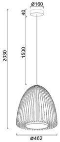 Lustra suspendata LED design modern SMART 46cm MA-9016