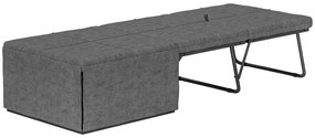 HOMCOM Pat pliant, cu saltea și husă de protecție, 190 x 69 x 38,5 cm, Gri | Aosom Romania