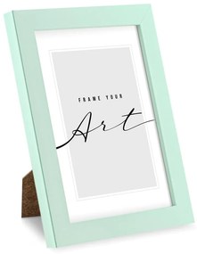 Ramă foto verde-mentă din plastic 17x22 cm