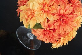 Aranjament floral mic decor festiv design LUX STAND DAHLIA ORANGE