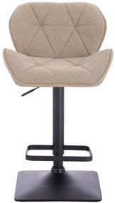 HR111KW Scaun Latte Boucle cu Bază Neagră