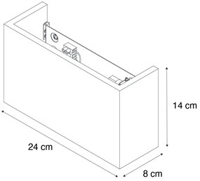 Aplică de perete rustică din lemn de stejar - Otan