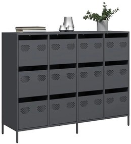 vidaXL Dulap, antracit, 135x39x103,5 cm, oțel laminat la rece