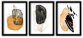 Set 3 tablouri cu ramă neagră Vavien Artwork Elegant, 35 x 45 cm