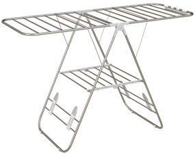 HOMCOM Suport de uscat rufe pliabil pe picioare cu 2 niveluri ajustabile dim. 148L x 60,5l x 98H cm | Aosom Romania