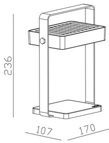 Lampa solara LED portabila IP44 Saulio verde maslina