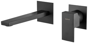 Baterie negru-mat pentru chiuvetă încastrată (1 ieșire) Latus – Sapho