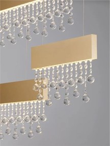 Lustra LED suspendata stil elegant CRISTA aurie