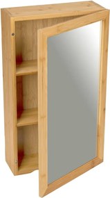 Dulap baie din bambus cu oglindă Wenko Bambusa