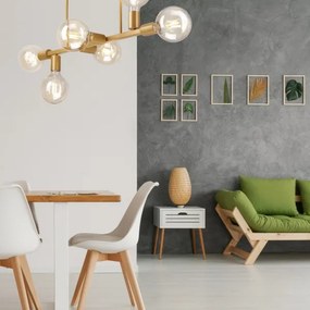 Lustră pe tijă ASTRID 6xE27/60W/230V aurie