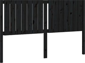 vidaXL Tăblie de pat, negru, 165,5x4x100 cm, lemn masiv de pin